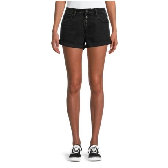 Juniors Low-Rise-Button Front Shorts - Picture 1 of 9